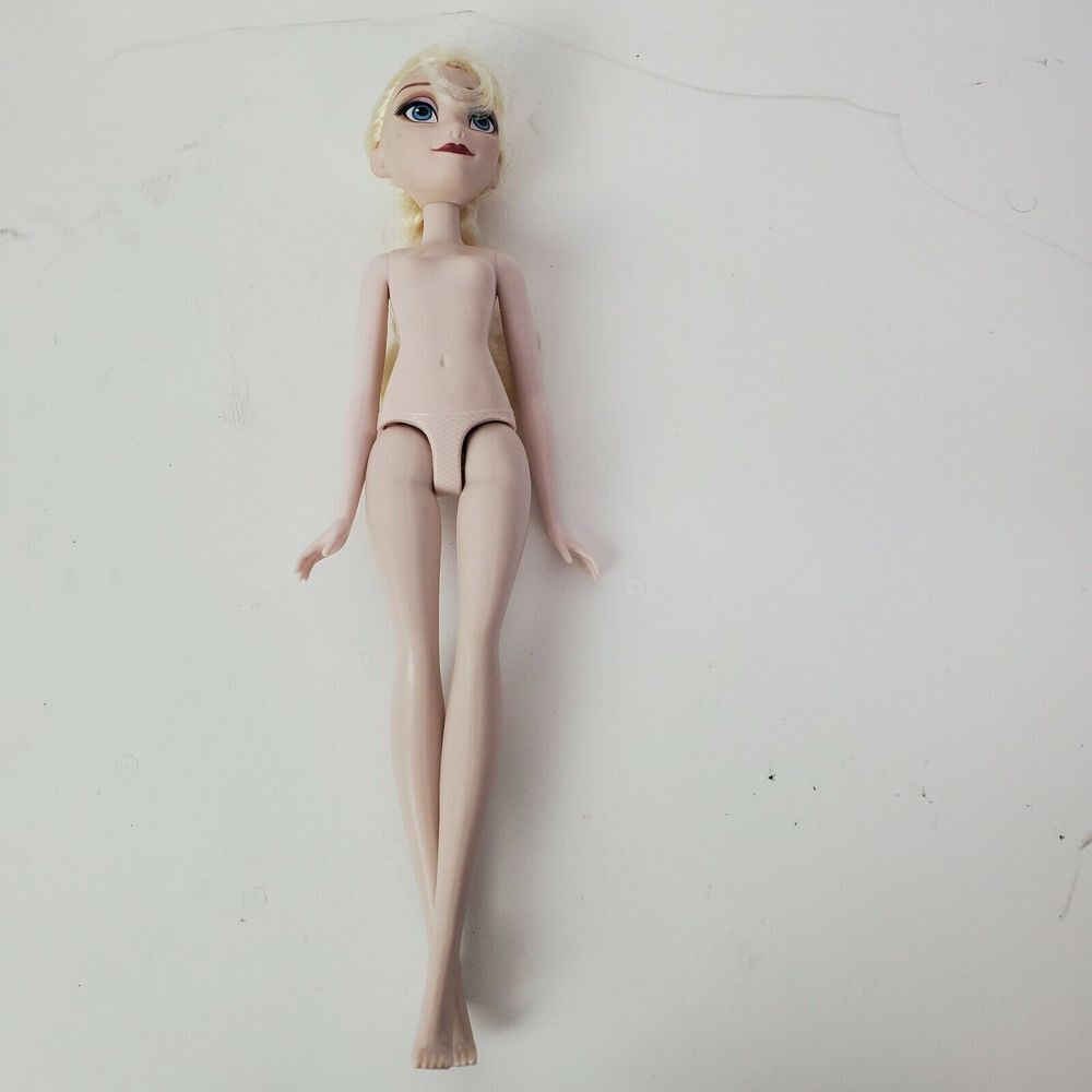 Mattel 2012 Disney Frozen Elsa Princess 12" Doll Blonde Braid Nude